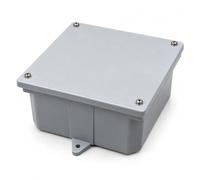 VN Infinite quality Boîte de jonction en PVC de 15,2 x 15,2 x 10,2 cm, gris non métallique avec couvercle à visser et brides de montage, boîtier électrique anti-corrosion, 360 cm³