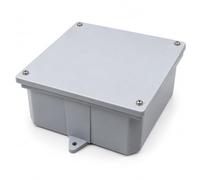 VN Infinite quality Boîte de jonction en PVC de 20,3 x 20,3 x 10,2 cm, gris non métallique avec couvercle à visser et brides de montage, boîtier électrique anti-corrosion, 656 pouces cubes