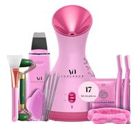 VN Vapeur Visage Vaporisateur Sauna Facial Chaude Nano Ionique | Trousse Avec 8 Produits Bonus | Mode Aromathérapie et Chambre Chauffante pour Serviettes | Cadeau Fête des Mères