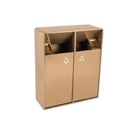 vN5bH1wD Poubelle extérieure Pilier de cendres en métal double poubelle d'intérieur/extérieur 38L/80L, grande corbeille à papier carrée commerciale domestique moderne avec cendrier(Moyen)