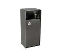 vN5bH1wD Poubelle extérieure Poubelle carrée en métal d'intérieur/extérieur de 19L/40L avec deux ouvertures latérales, poubelles commerciales domestiques modernes(Moyen)