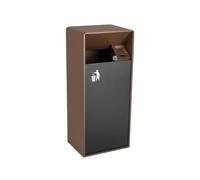 vN5bH1wD Poubelle extérieure Poubelle d'extérieur carrée en métal bicolore avec ouverture latérale, poubelle commerciale domestique moderne cendrier 19L/40L(Grand)