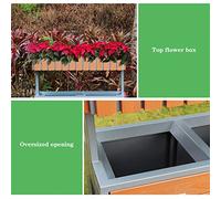 vN5bH1wD Poubelle extérieure Poubelle d'extérieur en métal, poubelle classée robuste avec cadre acier inoxydable et grande boîte à fleurs supérieure, commerciale de capacité