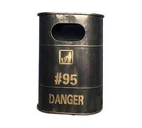 vN5bH1wD Poubelle extérieure Poubelle industrielle rétro, poubelle en fer forgé avec cendrier supérieur, de décoration créative for les restaurants et bars à domicile, etc(Bronze)