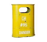 vN5bH1wD Poubelle extérieure Poubelle industrielle rétro, poubelle en fer forgé avec cendrier supérieur, de décoration créative for les restaurants et bars à domicile, etc(Yellow)