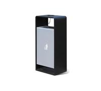 vN5bH1wD Poubelle extérieure Poubelle intérieure/extérieure de 40 L, poubelle carrée en métal avec deux ouvertures latérales, commerciale domestique moderne