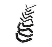 VNABIA Durites radiateur Compatible avec Nissan pour Patrol Y60 GQ RD28T 2.8L pour Turbo 1994 1995 1996 1997 Tuyau Radiateur Silicone pour Voiture Tuyau d'eau De Refroidissement pour Radiateur(Black)