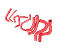 VNABIA Durites radiateur Compatible avec Nissan pour Patrol Y60 GQ RD28T 2.8L pour Turbo 1994 1995 1996 1997 Tuyau Radiateur Silicone pour Voiture Tuyau d'eau De Refroidissement pour Radiateur(Red)