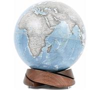 VNABO Globes Géographiques Globe terrestre décoratif Mignon et élégant de qualité supérieure Globe géographique créatif avec Base en Noyer Noir de 10 Pouces de diamètre pour l'école