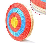 VNAKER Cible Tir à l'arc, Cible Arc Ronde en Paille Solide, Cible de Paille Traditionnelle Faite à la Main Portable, pour Les Sports de Plein air, l'arc de Tir à l'arc, et la Pratique du tir