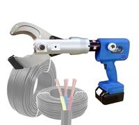 VNATWGOO Coupe-CâBle Rechargeable, Outil De Coupe De Fil De CâBle Hydraulique, Ciseaux De CâBle éLectriques, avec Lames en Acier Allié Rotatives à 360°, 2 Batteries,B