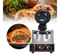 VNATWGOO Machine à Hamburgers UFO Commerciale 1300 W, Machine à Panini AntiadhéSive Chauffante Double Face, Machine à Cuisson à Presse à Hamburgers GaufréS éLectrique,220V