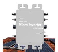 VNATWGOO Micro-Onduleur Solaire Mppt 24 V, 48 V, 60 V vers 110 V, 220 V, 2000 W, 2400 W, 2800 W 2400W-Grey