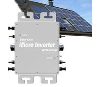 VNATWGOO Onduleur Solaire CC vers Ca, 2000 W, 2400 W, 2800 W, pour Usage Domestique Et Automobile 2800W-Grey