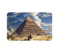 vnbbma Pyramides d'Égypte Tapis de terre de diatomées, super absorbant, facile à nettoyer, pour salle de bain moderne, cuisine, 50 x 80 cm