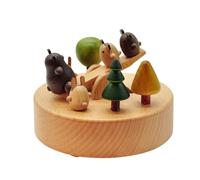 VNCdfhETs Boîte à Musique Décorative Boîte À Musique Manuelle en Bois, Décoration Créative for Phonographe Bascule Souvenir Musical(1piece)