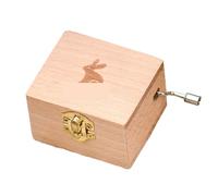 VNCdfhETs Boîte à Musique Décorative Boîte À Musique Manuelle en Bois Rotative Et Portable for Photographie Décoration Souvenir Musical(2pieces)