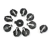 Vndeful 10 pcs Noir CR2016 2025 2032 23 mm x 6 mm Coin Cell Bouton support de batterie