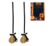 VNDGEOUH Balai Magique d'halloween, avec Sons effrayants, balais dansants hantés, balais d'halloween Qui bougent, Accessoires de décoration d'halloween for Chambre à Coucher, Salon(2pcs)