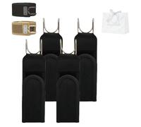 VNDGEOUH Ceinture sans boucle for hommes, ceinture élastique à crochet en métal, ceintures réglables sans boucle for hommes, nouvelle collection 2026(4pcsblack)