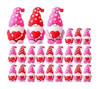 VNDGEOUH Coeurs Gnomes en Forme de cœur for la Saint-Valentin, Mini Figurines Mignonnes de la Saint-Valentin, décoration de Bureau en résine for Cadeau de fête de Mariage(36pcs)
