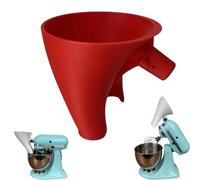 VNDGEOUH Entonnoir à Farine for Batteur sur Socle Kitchen Aid KSM150 de 5 litres, Accessoire for Liquide d'œuf, avec entonnoirs faciles à Verser, Cadeaux for boulangers(Red)