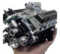 VNDGEOUH Kit Moteur Cison V8 à Essence, Jouet de Construction Eng-Ene, Mini-Moteur V8 à Essence for Adultes avec Moteur 4 Temps refroidi par Eau(Black)