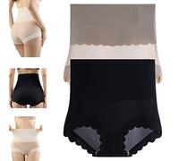 VNDUIFH sous-vêtement de contrôle du Ventre à Texture de Masque, Culotte de Mise en Forme sans Couture en Soie de Glace de contrôle du Ventre, Culotte Taille Haute (2,XL)