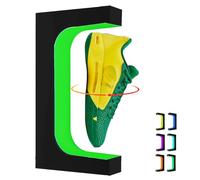 Vnemofey Support de chaussures en lévitation flottant magnétique avec 16 lumières LED changeantes, rotation à 360°, pour magasin, publicité, exposition, décoration d'intérieur, noir