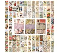 VNHATY Lot de 180 cartes postales littéraires rétro, décoration murale rurale, affiches de collage, affiches de voyage, décoration de défilé adaptées pour dortoir indépendant, décoration de chambre