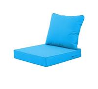 VNHGNHG Coussins de Chaise de Patio résistants avec Fermeture éclair cachée, poignée latérale et Passepoil, antidérapants et sans Fuite for canapé de Jardin(Sky Blue,20in)