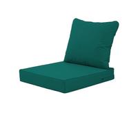 VNHGNHG Coussins de Chaise de Patio résistants avec Fermeture éclair cachée, poignée latérale et Passepoil, antidérapants et sans Fuite for canapé de Jardin(Dark Green,20in)