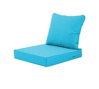 VNHGNHG Coussins de Chaise de Patio résistants avec Fermeture éclair cachée, poignée latérale et Passepoil, antidérapants et sans Fuite for canapé de Jardin(Lake Blue,18.9in)