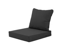VNHGNHG Coussins de Chaise de Patio résistants avec Fermeture éclair cachée, poignée latérale et Passepoil, antidérapants et sans Fuite for canapé de Jardin(Dark Gray,20in)