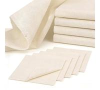 Vninkul 10 Pièces Étamine Alimentaire Réutilisable, Mousseline Alimentaire Coton, Étamine Alimentaire Filtrant Tissu en Coton pour Fromage, Tofu, Lait, Jus 6 Pcs (50 x 50 cm) + 4 Pcs (60 x 60 cm)