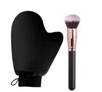 VNITT Kit applicateur de gant autobronzant 2 en 1, gant autobronzant, gant autobronzant et brosse autobronzante, applicateur de crème solaire pour autobronzant pour le visage et le corps, les mains,