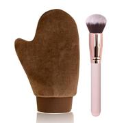 VNITT Kit applicateur de gant autobronzant 2 en 1, gant autobronzant, gant autobronzant et brosse autobronzante, brosse de crème solaire, applicateur de bronzage pour le visage et le corps, les mains,