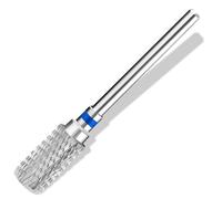 Vnjaoi Carbide Nail Drill Bit Foret à ongles long cylindrique en carbure de tungstène, adapté à la manucure à la pédicure au polissage des cuticules en gel à l'élimination de la poudre de trempage