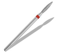 Vnjaoi E-File Foret à ongles avec étui pour manucure et pédicure, limes électriques russes, diamant, flamme (goutte), lime électrique non douloureuse pour salon de manucure(Fine)