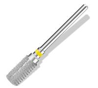 Vnjaoi Foret en carbure de tungstène pour ongles en acrylique Cylindre plat pour limes électriques Embout pour Manucure Polissage Art Enlever Gel Polygel 3/32" 2 Way Professional Tech (Extra Fine)