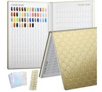 Vnjaoi Livre d'échantillons à ongles 308 couleurs avec 360 faux ongles professionnel pour vernis à ongles gel Livre de pratique de la peinture à ongles Pas besoin de coller, pas besoin de colle pour