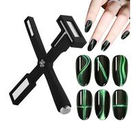 Vnjaoi Outil magnétique pour ongles 5 en 1 - Avec étui de protection en silicone - Stylo magnétique multifonction 3D - Pour le nail art, le salon, le studio ou la maison