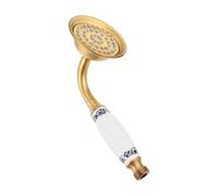 VNJUGF 1 pièce de douche en acier inoxydable antique en céramique en forme de téléphone, pommeau de douche à main, matériel de salle de bain à montage mural wanglan(Retro Bronze)