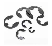 VNJUGF Bague de retenue de roulement d'arbre en acier au manganèse noir 10/50/100 M1.2-M24 GB896 DIN6799, rondelle fendue, collier à pression, clip de type E, circlip wanglan(10pcs M9)