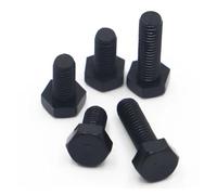 VNJUGF Boulons hexagonaux externes en nylon noir, vis hexagonales M3 M4 M5 M6 M8 M10 M12, vis en plastique, boulon isolant PA66 DIN933 GB5783 wanglan(90mm,M10 5pcs)