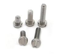 VNJUGF Lot de 10 à 50 vis à tête cylindrique fendue en acier inoxydable 304, M1.6, M2, M2.5, M3, M4, M5, M6, DIN84, GB65, A2-70 wanglan(8mm,M4 10pcs)