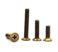 VNJUGF Lot de 5 à 50 vis à tête fraisée cruciforme cruciforme en laiton massif M2 M2.5 M3 M4 M5 M6 GB819 DIN965, longueur 4 à 50 mm wanglan(8mm,M5 10pcs)