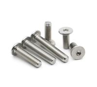 VNJUGF Lot de 5 à 50 vis à tête hexagonale ultra-fines et plates en acier inoxydable A2 304, M1,6, M2, M2,5, M3, M4, M5, M6, M8 wanglan(12mm,M1.6 50pcs)