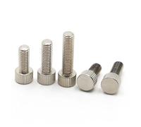 VNJUGF Lot de 5 vis moletées en acier nickelé, type simple, métriques, à tête moletée, à réglage manuel, M3, M4, M5, M6 wanglan(8mm,M4 5pcs)