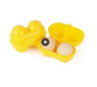 VNJUGF Porte-œufs de camping à 2 compartiments, plateau de protection des œufs, réfrigérateur de voyage en plein air, plateau à œufs, accessoires de cuisine portables wanglan(C Transparent)